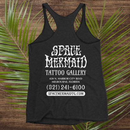 Space Mermaid Racerback Tank Tops